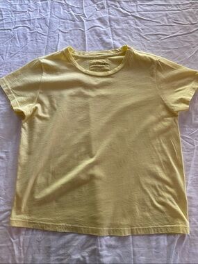 Velvet Pale Yellow Short-Sleeve Tee
